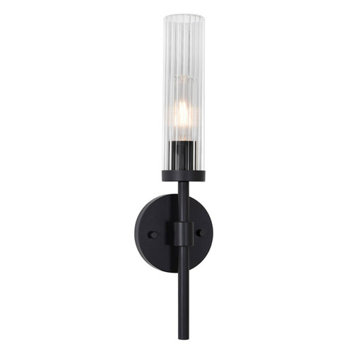 Huntington One Light Wall Sconce in Black (162|HNTS0518MBBK)
