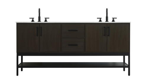 Lennox Bathroom Vanity in Mocha Brown (173|VF60772DMMB)