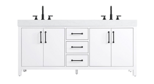 Nathan Bathroom Vanity in White (173|VF60672DWH)