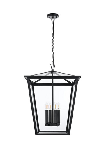 Oxford Four Light Outdoor Pendant in Black (173|OD334H27BK)