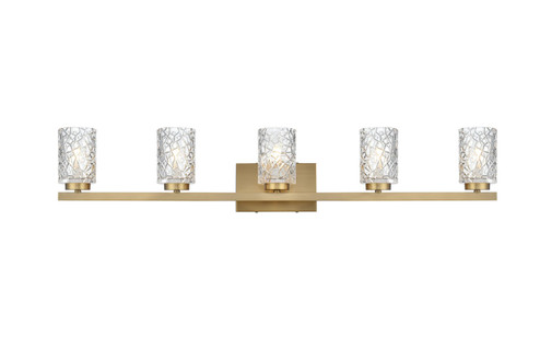 Cassie Five Light Wall Sconce in Satin Gold (173|LD7029W41SG)