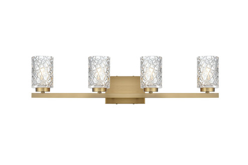 Cassie Four Light Wall Sconce in Satin Gold and Clear (173|LD7028W32SG)