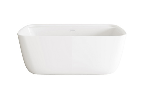Calum Soaking Bathtub in Glossy White (173|BT10559GW-MBK)