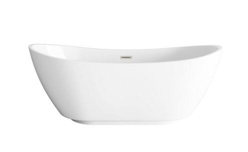 Ines Soaking Bathtub in Glossy White (173|BT10367GW-BNK)