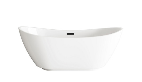 Ines Soaking Bathtub in Glossy White (173|BT10362GW-MBK)