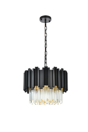 Willow Four Light Chandelier in Black (173|3400D16BK)