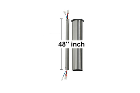 Minimalist Downrod in Brushed Steel (71|DRM48BS)