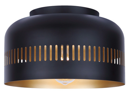 Miles One Light Flush Mount in Matte Black (387|IFM1207A13BK)