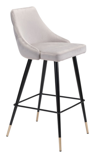 Piccolo Bar Chair in Gray, Black, Gold (339|101097)