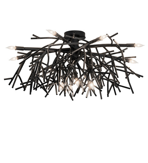 Thicket 12 Light Chandelier in Blackwash (57|279711)
