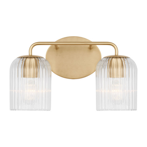 Eisele Two Light Vanity in Satin Brass (1|GLV1132SB)
