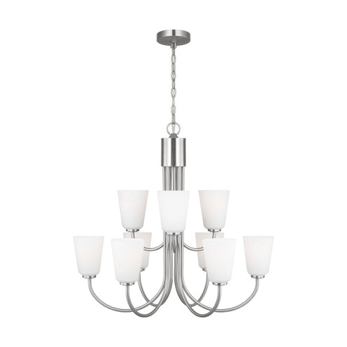 Miles Nine Light Chandelier in Brushed Nickel (1|GLC1139BS)