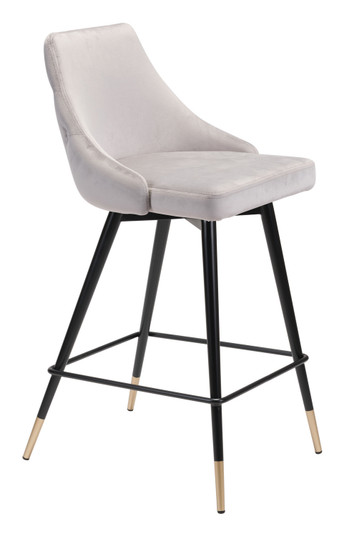 Piccolo Counter Chair in Gray, Black, Gold (339|101093)