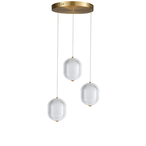 Peri LED Pendant in Clear (216|PRI-1222LEDP-AGB)