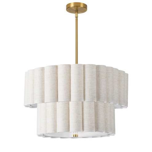 Pacifica Four Light Pendant in Flax (216|PCA-224P-AGB-FX)