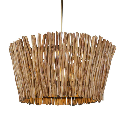 Rhea Four Light Chandelier in Antique Brass (52|21395)