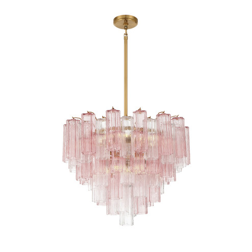 Addis 12 Light Chandelier in Aged Brass (60|ADD-312-AG-SP)