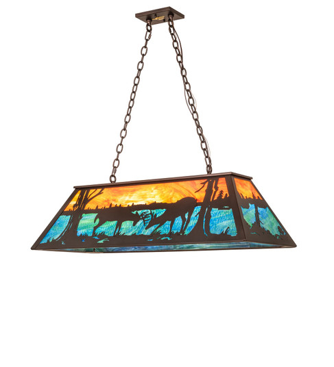 Battling Bucks Six Light Pendant in Mahogany Bronze (57|287509)