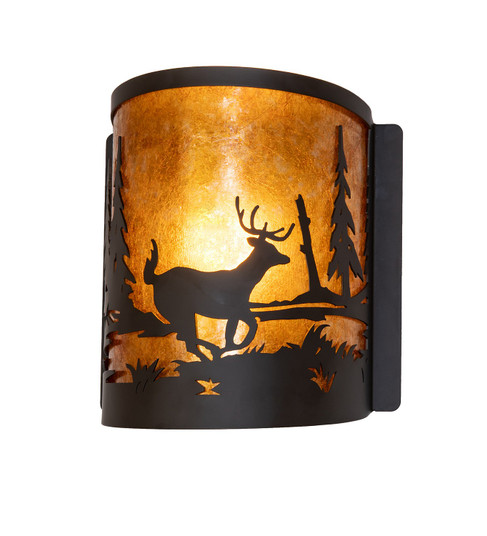 Deer At Lake One Light Wall Sconce in Oil Rubbed Bronze (57|285259)