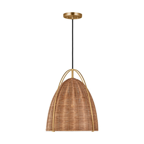 Norman One Light Pendant in Blonde Rattan (454|GLP1081BBS-BRTN)