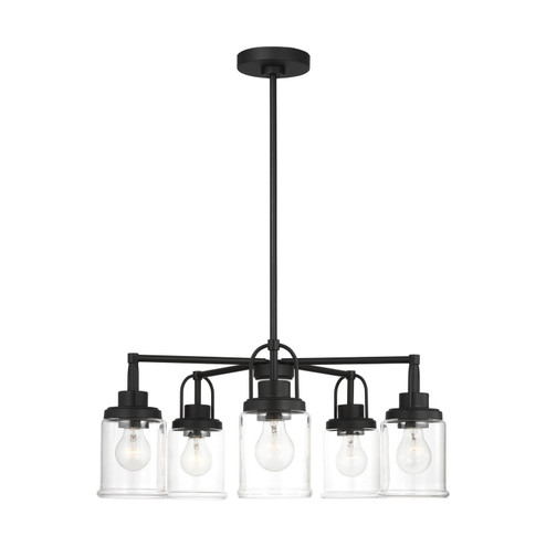 Anders Five Light Chandelier in Midnight Black (454|GLC1175MBK)