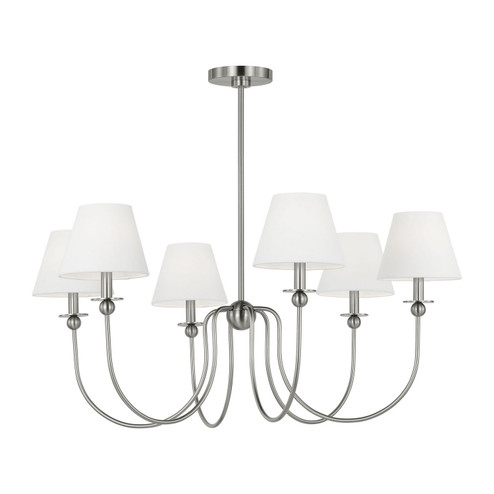 Elsay Six Light Chandelier in Brushed Nickel (454|DJC1246BS)