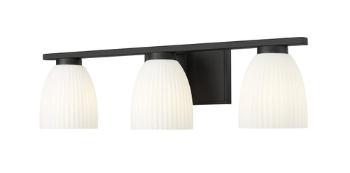 Naya Three Light Vanity in Matte Black (224|7518-3V-MB)