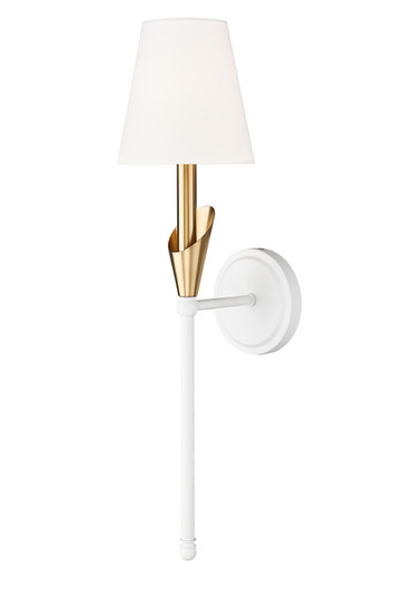 Claudelle One Light Wall Sconce in Tundra White + Modern Gold (224|4014-1SA-TW-MGLD)
