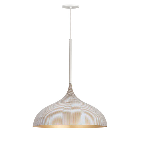Fleur One Light Pendant in White/Gold (16|10914WTGLD)