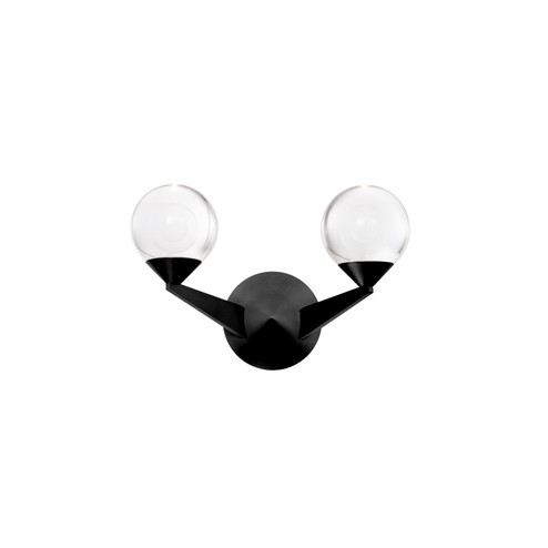 Double Bubble LED Wall Sconce in Black (281|WS-82015-BK)