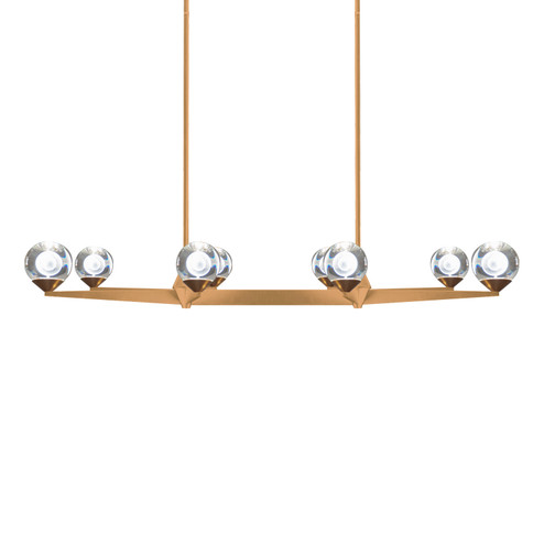 Double Bubble LED Chandelier in Aged Brass (281|PD-82044-AB)