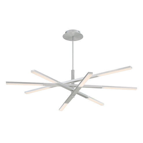 Stacked LED Chandelier in Brushed Aluminum (281|PD-50748-AL)