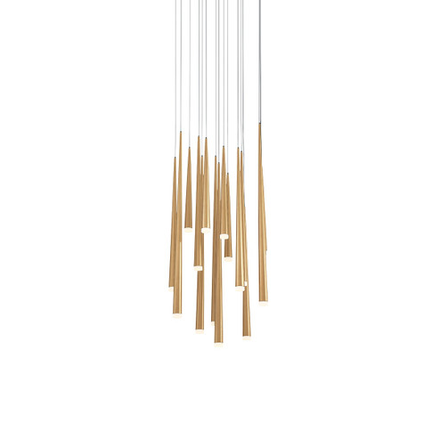 Cascade LED Pendant in Aged Brass (281|PD-41815R-AB)