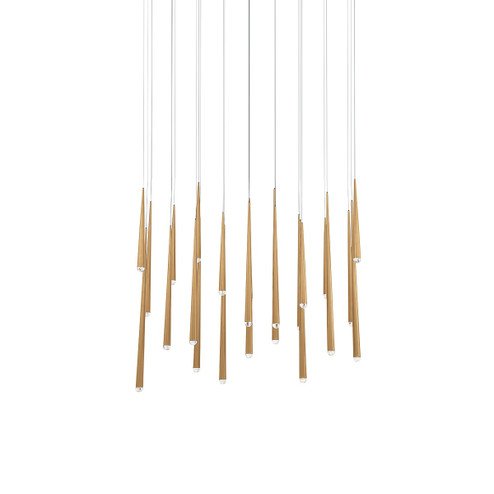 Cascade LED Pendant in Aged Brass (281|PD-41723L-AB)