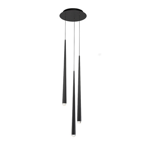 Cascade LED Pendant in Black (281|PD-41703R-BK)