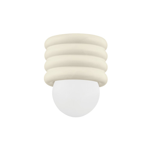 Bibi One Light Flush Mount in Aged Brass/Ceramic Antique Ivory (428|H691501-AGB/CAI)