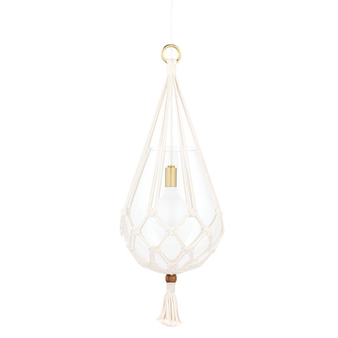 Tessa One Light Pendant in Aged Brass (428|H411701L-AGB)