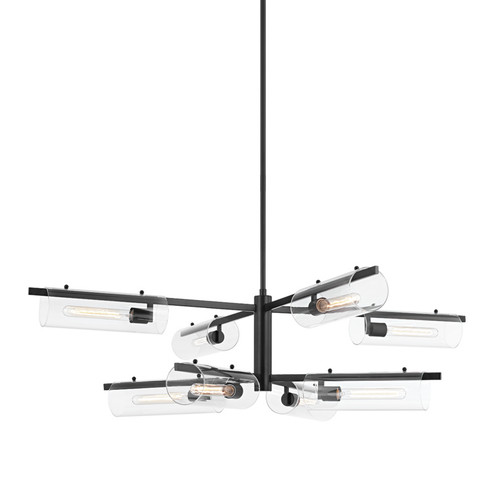 Ariel Eight Light Chandelier in Soft Black (428|H326808-SBK)