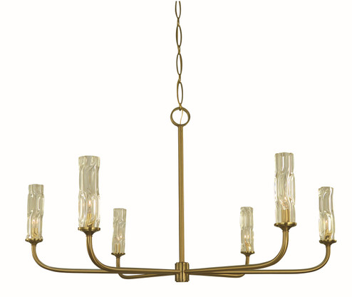 Kaia Six Light Chandelier in Brushed Brass (8|5966 BR)