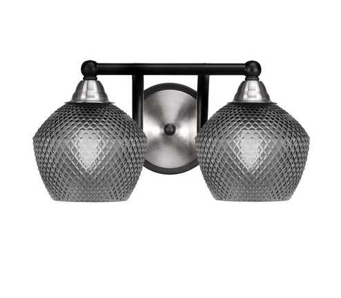 Paramount Two Light Bath Bar in Matte Black & Brushed Nickel (200|3422-MBBN-4622)