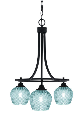 Paramount Three Light Chandelier in Matte Black (200|3413-MB-4605)