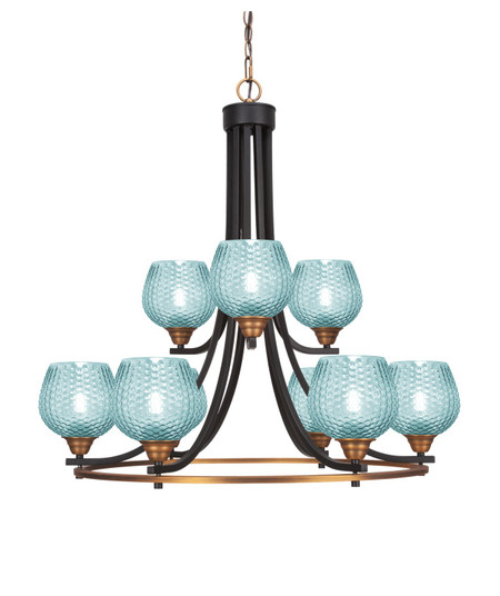 Paramount Nine Light Chandelier in Matte Black & Brass (200|3409-MBBR-4605)