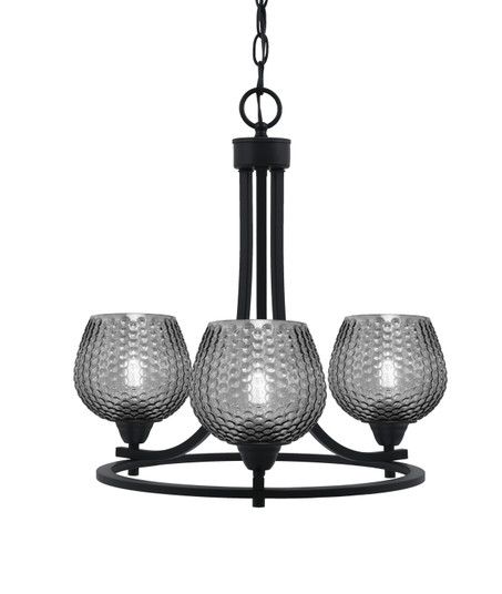 Paramount Three Light Chandelier in Matte Black (200|3403-MB-4602) Paramount Three Light Chandelier in Matte Black (200|3403-MB-4602)