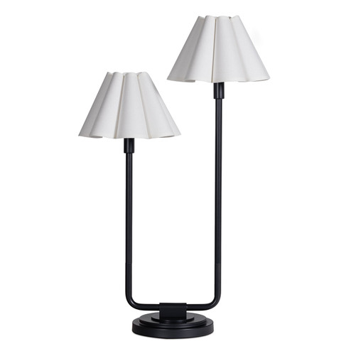 Polly Two Light Table Lamp in Blackened Brass (400|13-1691BB-WT)