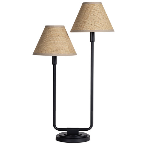 Polly Two Light Table Lamp in Blackened Brass (400|13-1691BB-RAT)