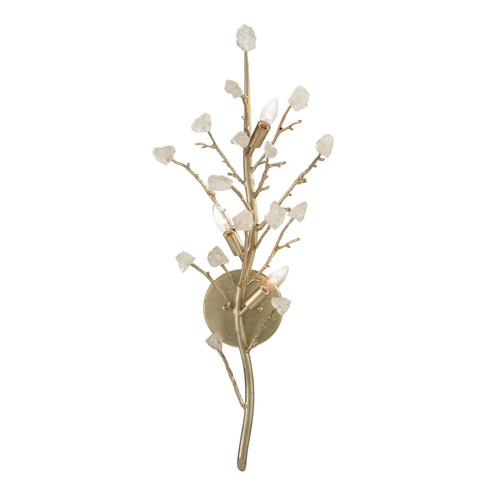 Three Light Wall Sconce in Leaf, Silver (145|AJC-9141)