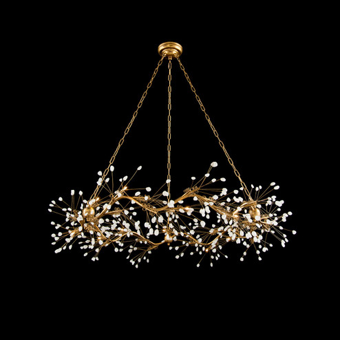 LED Chandelier in Leaf, Gold (145|AJC-9083)
