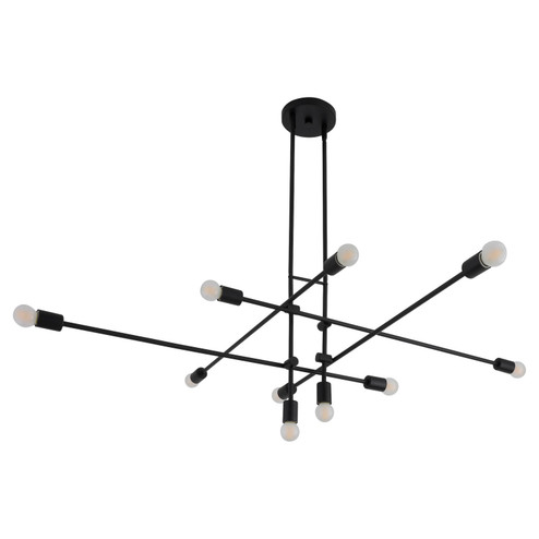 Mika Ten Light Chandelier in Black (440|3-697-15)