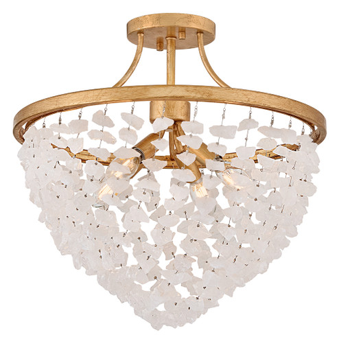 Myra LED Semi-Flush Mount in Distressed Brass (138|FR41593DA)