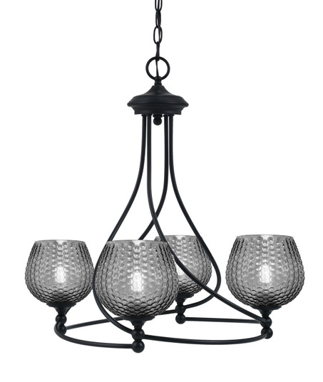 Capri Four Light Chandelier in Matte Black (200|904-MB-4602) Capri Four Light Chandelier in Matte Black (200|904-MB-4602)